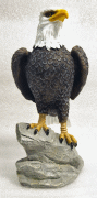 Bald Eagle posing on rock Figurine Eagle Gift